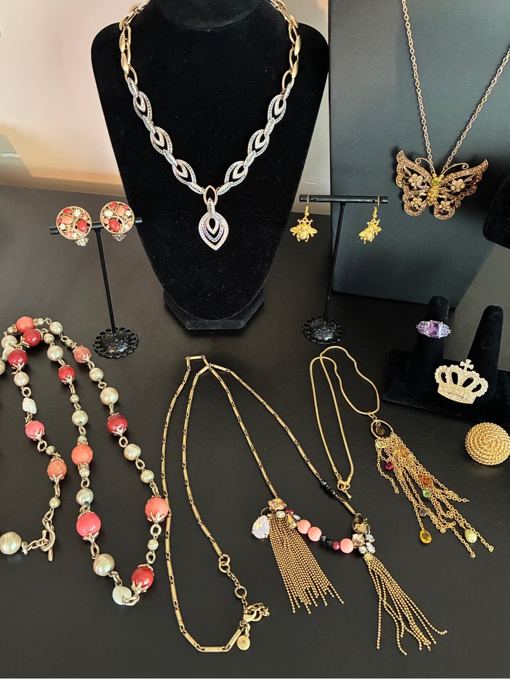 Vintage Beautiful Jewelry Collection Signed Necklaces Ring Brooch Bracelets
